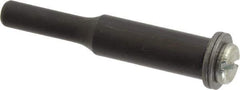 Value Collection - 3/16" Hole, Screw Lock Wheel Mandrel - 2" OAL, 1/2" Max Wheel Width, 1/4" Shank Diam - Exact Industrial Supply