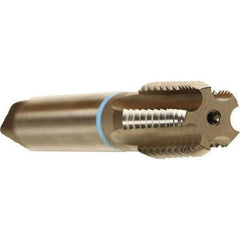 Emuge - 1-1/4 - 11-1/2 NPTF, 5 Flutes, Bright Finish, Cobalt, Interrupted Thread Pipe Tap - 6.693 Inch Overall Length, 1-5/16 Inch Shank Diameter, 1-3/4 Inch Thread Length, 0.98 Inch Square Size, Modified Bottoming Chamfer, Series KEG - Exact Industrial Supply