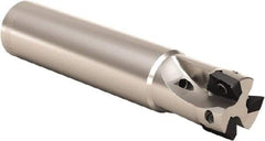 Seco - 3/4" Cut Diam, 0.197" Max Depth of Cut, 5/8" Shank Diam, 5.905" OAL, Indexable Square Shoulder End Mill - XO.X 0602 Inserts, Cylindrical Shank, 90° Lead Angle, Through Coolant, Series Nano Turbo - Exact Industrial Supply