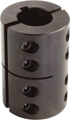 Climax Metal Products - 2" Inside x 3-1/4" Outside Diam, Two Piece Rigid Coupling with Keyway - 4-7/8" Long x 1/2" Keyway Width x 1/4" Keyway Depth - Exact Industrial Supply