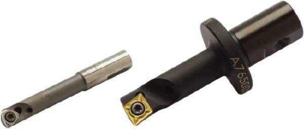 Seco - 8mm Min Bore Diam, 11.99mm Shank Diam, Indexable Boring Bar - 37.01mm Max Bore Depth, WB.. 0301.. Insert - Exact Industrial Supply