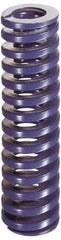 Dayton Lamina - 2" Hole Diam, 1" Rod Diam, 8" Free Length, Blue Die Spring - 32.8 Lb Max Deflection, 3" Max Deflection, Medium Duty, Chromium Vanadium Steel - Exact Industrial Supply