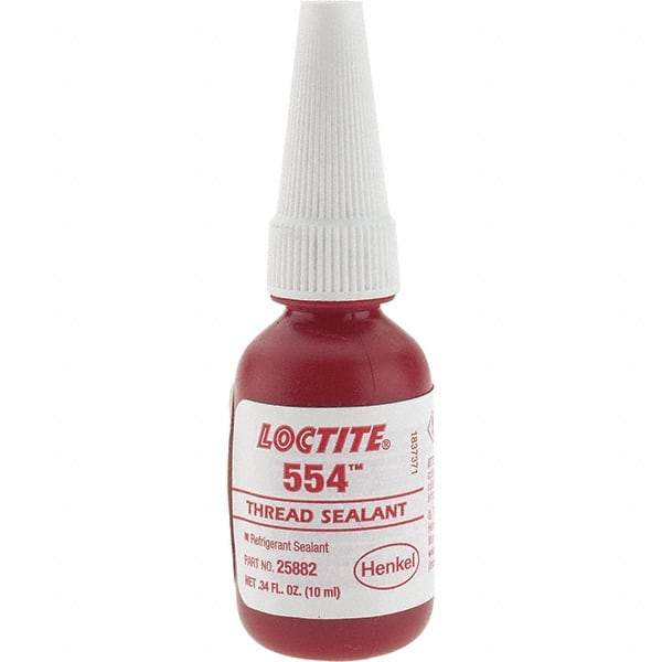 Loctite - 10 mL, Red, Thread Sealant - Series 554 - Exact Industrial Supply