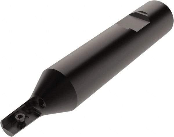 Seco - 0.47" Cut Diam, 0.78" Max Depth of Cut, 3.36" Shank Diam, Internal/External Indexable Thread Mill - Insert Style 13.., 12.95mm Insert Size, 1 Insert, Toolholder Style R396.18, 4.14" OAL - Exact Industrial Supply