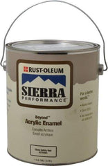 Rust-Oleum - 1 Gal Safety Red Semi Gloss Finish Acrylic Enamel Paint - Interior/Exterior, <0 gL VOC Compliance - Exact Industrial Supply