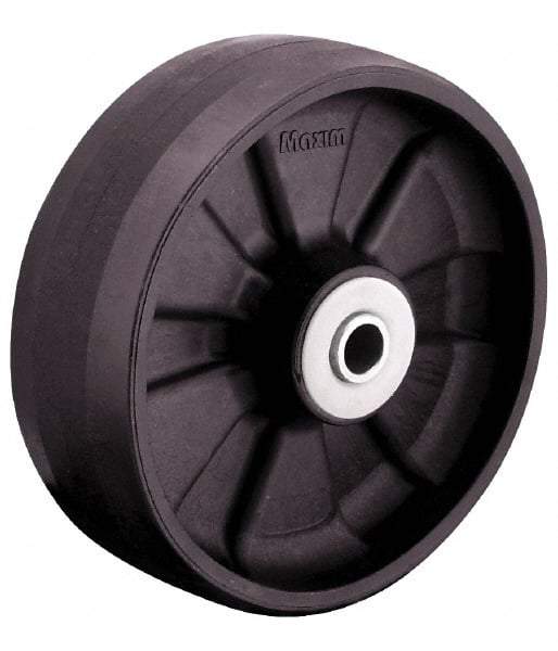 Albion - 8 Inch Diameter x 2 Inch Wide, Glass Filled Nylon Caster Wheel - 1,400 Lb. Capacity, 2-3/16 Inch Hub Length, 1/2 Inch Axle Diameter, Roller Bearing - Exact Industrial Supply