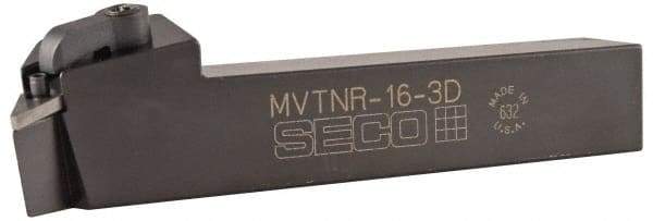 Seco - MVTN, Right Hand Cut, 27.5° Lead Angle, 1" Shank Height x 1" Shank Width, Negative Rake Indexable Turning Toolholder - 6" OAL, VN..33. Insert Compatibility, Series Multiple Lock - Exact Industrial Supply