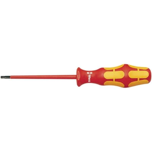 Wera - T25 Torx Driver - 4" Blade Length, 205mm OAL, Ergonomic Handle - Exact Industrial Supply