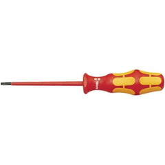 Wera - T25 Torx Driver - 4" Blade Length, 205mm OAL, Ergonomic Handle - Exact Industrial Supply