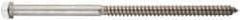 Value Collection - 3/8" Screw, 1-3/4" Length Under Head, Stainless Steel, Hex Head Lag Screw - Uncoated, Grade 18-8 - Exact Industrial Supply