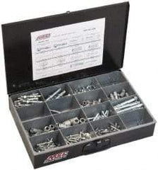 Value Collection - 192 Piece, #10 to 1/2 Screw, Steel Anchor Assortment - Zinc Plated - Exact Industrial Supply