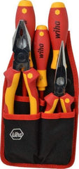 Wiha - 5 Piece Insulated Hand Tool Set - Comes in Belt Pack - Exact Industrial Supply