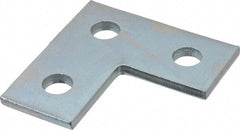 Cooper B-Line - Zinc Plated Carbon Steel Flat Corner Strut Fitting - 1/2" Bolt, 3 Holes, Used with Cooper B Line Channel & Strut (All Sizes Except B62 & B72) - Exact Industrial Supply