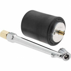 Dynabrade - 2-1/4" Wheel OD, 3" Wheel Width, 9,000 RPM, Aluminum, Pneumatic Wheel with Hub - 7-3/8" Long x 3" Wide, 1/2" Wheel Arbor Hole - Exact Industrial Supply