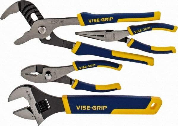 Irwin - 4 Piece Plier Set - Comes in Display Card - Exact Industrial Supply