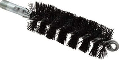 Schaefer Brush - 5" Brush Length, 1-3/4" Diam, Nylon Single Stem, Single Spiral Tube Brush - 7-1/4" Long, Nylon, 1/4" NPSM Male Connection - Exact Industrial Supply