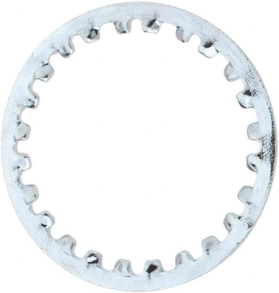 Value Collection - 7/16" Screw, 0.4755" ID, Steel Internal Tooth Lock Washer - 0.6005" OD, Zinc-Plated, Grade 1075 - Exact Industrial Supply