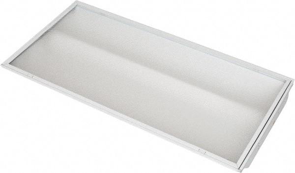 Cooper Lighting - 3 Lamps, 32 Watts, 2' x 4', Electronic Ballast Fluorescent Lamp Troffer - 120/277 Volt, Dimmable, Acrylic Diffuser, Steel Troffer - Exact Industrial Supply