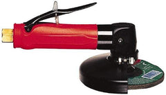Chicago Pneumatic - 4" Wheel Diam, 13,000 RPM, Pneumatic Angle & Disc Grinder - 19 CFM, Rear Exhaust - Exact Industrial Supply