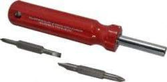 Value Collection - 4 Piece Phillips & Slotted Screwdriver Set - Blade Sizes: Width 3/16 & 9/32, Bit Sizes: Philips #1 & #2, Tip Thickness: 3/16 & 1/4 - Exact Industrial Supply