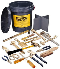 Ampco - 17 Piece Hazmat Response Tool Kit - Comes in Tool Bucket - Exact Industrial Supply