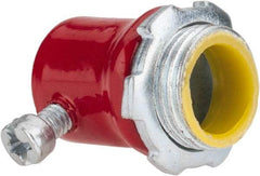 Thomas & Betts - 1/2" Trade, Steel Set Screw Straight EMT Conduit Connector - Insulated - Exact Industrial Supply