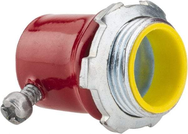 Thomas & Betts - 3/4" Trade, Steel Set Screw Straight EMT Conduit Connector - Insulated - Exact Industrial Supply