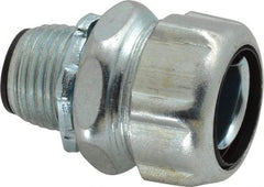 Thomas & Betts - 1/2" Trade, Steel Threaded Straight Liquidtight Conduit Connector - Insulated - Exact Industrial Supply
