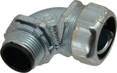 Thomas & Betts - 3/4" Trade, Steel Threaded Angled Liquidtight Conduit Connector - Insulated - Exact Industrial Supply