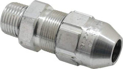 Thomas & Betts - 1/4 to 0.4" Cable Capacity, Class 1, Gas & Vapor Environments, Straight Strain Relief Cord Grip - 1/2 NPT Thread, Aluminum - Exact Industrial Supply