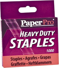 PaperPro - 1/2" Leg Length, Steel Staples-Cartridge - 100 Sheet Capacity, For Use with PaperPro 1300 - Exact Industrial Supply