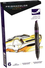 Prismacolor - Mulberry Art Marker - Brush Tip, Alcohol Based Ink - Exact Industrial Supply