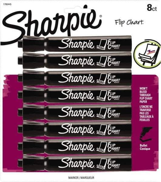 Sharpie - Black Permanent Marker - Bullet Tip, Water Based - Exact Industrial Supply