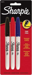 Sharpie - Black, Blue, Red Permanent Marker - Fine Tip, AP Nontoxic Ink - Exact Industrial Supply