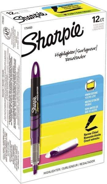 Sharpie - Purple Highlighter - Chisel Tip, AP Nontoxic Ink - Exact Industrial Supply