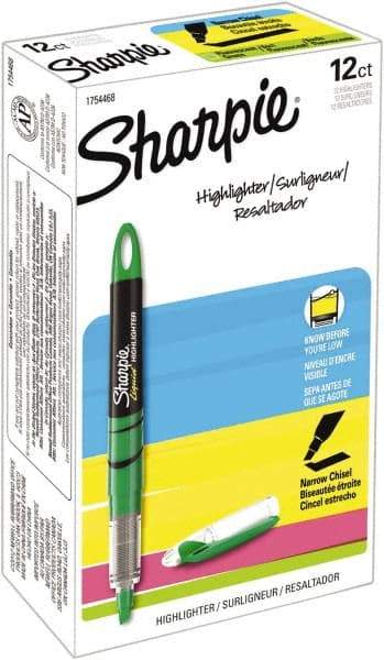 Sharpie - Green Highlighter - Chisel Tip, AP Nontoxic Ink - Exact Industrial Supply