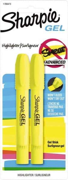 Sharpie - Fluorescent Yellow Highlighter - Chisel Tip, AP Nontoxic Ink - Exact Industrial Supply