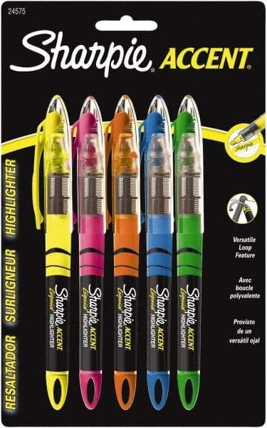 Sharpie - Assorted Colors, Highlighter - Chisel Tip, AP Nontoxic Ink - Exact Industrial Supply