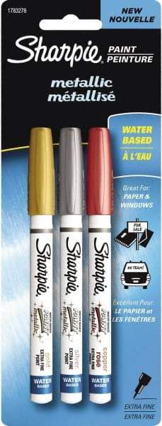Sharpie - Gold, Silver, Copper Paint Marker - Extra Fine Tip - Exact Industrial Supply