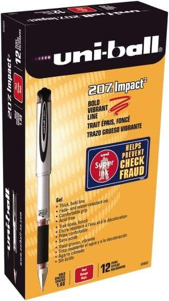 Uni-Ball - 1mm Stick Pen - Red - Exact Industrial Supply