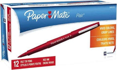 Paper Mate - Medium Porous Point Pen - Red - Exact Industrial Supply