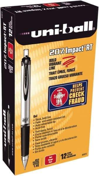 Uni-Ball - 1mm Retractable Pen - Red - Exact Industrial Supply