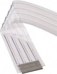 TMI, LLC - Clear Ribbed with Reinforced Bonded Bead Replacement Strips, Armor Bond Dock Curtain Strips - 8" Wide x 8' Long x 0.072" Thick, PVC - Exact Industrial Supply