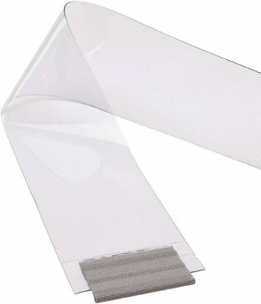 TMI, LLC - Clear Smooth with Reinforced Bonded Bead Replacement Strips, Armor Bond Dock Curtain Strips - 12" Wide x 8' Long x 1/8" Thick, PVC - Exact Industrial Supply