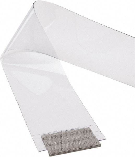 TMI, LLC - Clear Smooth with Reinforced Bonded Bead Replacement Strips, Armor Bond Dock Curtain Strips - 8" Wide x 8' Long x 0.08" Thick, PVC - Exact Industrial Supply