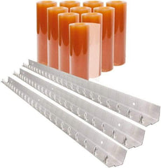 Aleco - 7' Door Width x 10' Door Height PVC Smooth Strip Door Kit - Light Beige Tint - Exact Industrial Supply