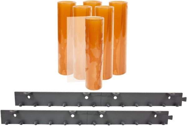 Aleco - 3' Door Width x 7' Door Height PVC Smooth Strip Door Kit - Light Beige Tint - Exact Industrial Supply