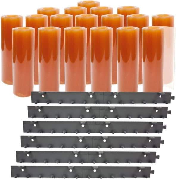 Aleco - 12' Door Width x 12' Door Height PVC Smooth Strip Door Kit - Light Beige Tint - Exact Industrial Supply