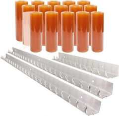 Aleco - 10' Door Width x 12' Door Height PVC Smooth Strip Door Kit - Light Beige Tint - Exact Industrial Supply