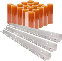 Aleco - 12' Door Width x 12' Door Height PVC Smooth Strip Door Kit - Light Beige Tint - Exact Industrial Supply